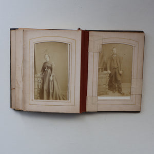 Antique 19th Century MAUCHLINE Ware Photo Album with Image on cover of St Martin's Church (Old Herne Church), Kent