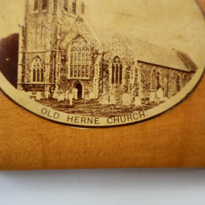 Antique 19th Century MAUCHLINE Ware Photo Album with Image on cover of St Martin's Church (Old Herne Church), Kent