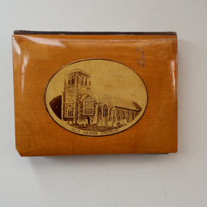 Antique 19th Century MAUCHLINE Ware Photo Album with Image on cover of St Martin's Church (Old Herne Church), Kent