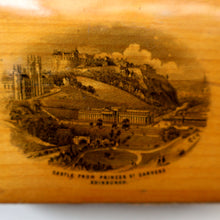 Load image into Gallery viewer, Antique 19th Century MAUCHLINE Ware New Testament Book with Image of Edinburgh Castle and Gardens. FREE POSTAGE
