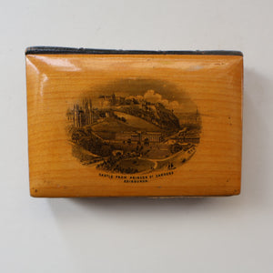 Antique 19th Century MAUCHLINE Ware New Testament Book with Image of Edinburgh Castle and Gardens. FREE POSTAGE
