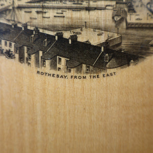 Antique 19th Century MAUCHLINE Ware Book / Small Blotter with View of Rothesay from the East