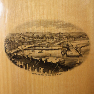 Antique 19th Century MAUCHLINE Ware Book / Small Blotter with View of Rothesay from the East