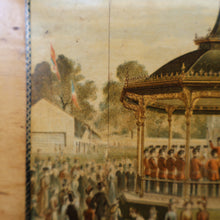 Load image into Gallery viewer, THE BANDSTAND. Antique 19th Century MAUCHLINE Trinket Box. Scottish International Exhibition Edinburgh 1886
