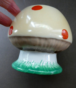 1920s Shelley Pottery Mabel Lucie Attwell Red Spotted Mushroom Sugar Bowl