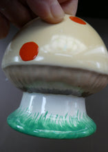 Load image into Gallery viewer, 1920s Shelley Pottery Mabel Lucie Attwell Red Spotted Mushroom Sugar Bowl
