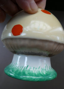 1920s Shelley Pottery Mabel Lucie Attwell Red Spotted Mushroom Sugar Bowl