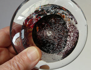 Scottish Art Glass Discus Paperweight by Jane Charles. Signed