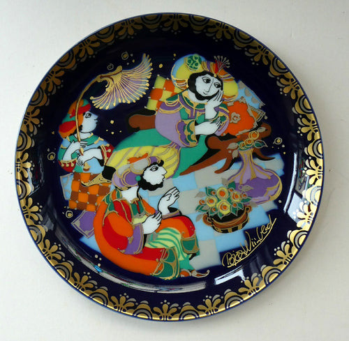 ROSENTHAL Decorative Wall Plate by Bjorn Wiinblad. SINBAD Series. No. 8 (VIII)