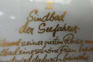 ROSENTHAL Decorative Wall Plate by Bjorn Wiinblad. SINBAD Series. Sinbad the Seafarer No. 5 (V)