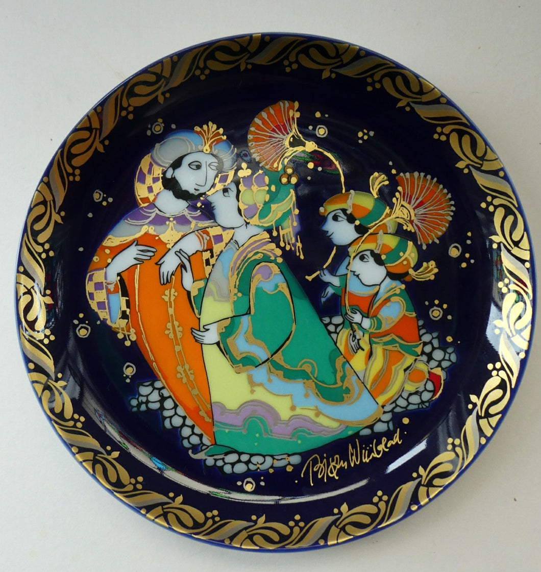 ROSENTHAL Decorative Wall Plate by Bjorn Wiinblad. SINBAD Series. Sinbad the Seafarer No. 5 (V)