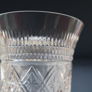 PAIR Vintage Edinburgh Crystal LARGE Water Goblets.  Fabulous KING JAMES Pattern. 9 inches (Code A)