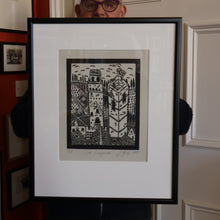 Load image into Gallery viewer, SCOTTISH ART. Jane Hyslop (RSA). Linocut Entitled "La Petite France, (Strasbourg)"
