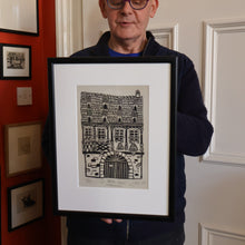 Load image into Gallery viewer, SCOTTISH ART. Jane Hyslop (RSA). Linocut Entitled "La Petite France, (Strasbourg)"
