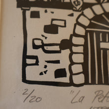 Load image into Gallery viewer, SCOTTISH ART. Jane Hyslop (RSA). Linocut Entitled "La Petite France, (Strasbourg)"

