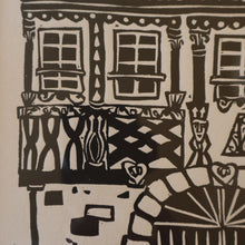 Load image into Gallery viewer, SCOTTISH ART. Jane Hyslop (RSA). Linocut Entitled "La Petite France, (Strasbourg)"
