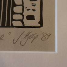 Load image into Gallery viewer, SCOTTISH ART. Jane Hyslop (RSA). Linocut Entitled "La Petite France, (Strasbourg)"
