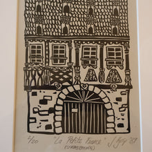 Load image into Gallery viewer, SCOTTISH ART. Jane Hyslop (RSA). Linocut Entitled "La Petite France, (Strasbourg)"

