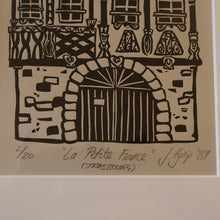 Load image into Gallery viewer, SCOTTISH ART. Jane Hyslop (RSA). Linocut Entitled "La Petite France, (Strasbourg)"
