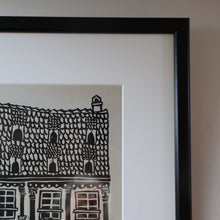Load image into Gallery viewer, SCOTTISH ART. Jane Hyslop (RSA). Linocut Entitled "La Petite France, (Strasbourg)"
