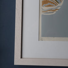 Load image into Gallery viewer, SCOTTISH ART: Rare Screenprint by Bel Cowie Entitled "Eggs" (Blue). Signed and dated February '75. RARE
