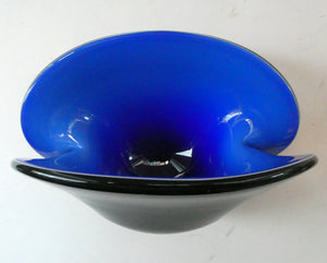 Stunning 1950s SEGUSO DALLA VENEZIA Murano Clam Shell Vase. Rare Blue Colour