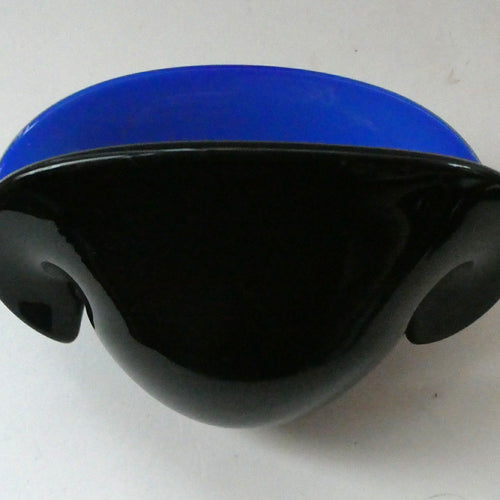 Stunning 1950s SEGUSO DALLA VENEZIA Murano Clam Shell Vase. Rare Blue Colour