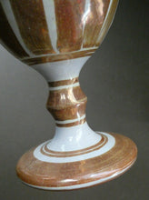 Load image into Gallery viewer, Aldermaston Pottery Lustre Goblet Vertical Stripes. Alan Caiger-Smith Mark on Base Media 1 of 14

