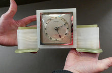 Load image into Gallery viewer, 1950s ART DECO STYLE Mantle Clock. Designed by Elliott Clock for Hamilton and Inches, Edinburgh
