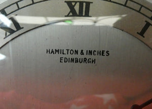 1950s ART DECO STYLE Mantle Clock. Designed by Elliott Clock for Hamilton and Inches, Edinburgh