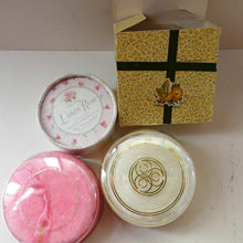 Load image into Gallery viewer, Vintage Dressing Table Accessories. THREE Boxes of Dusting Powder with Puffs. UNUSED (Two Coty Boxes)
