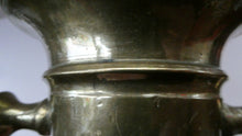 Load image into Gallery viewer, Antique VICTORIAN Pharmacy Heavy Solid Brass Mortar And Pestle 
