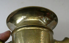 Load image into Gallery viewer, Antique VICTORIAN Pharmacy Heavy Solid Brass Mortar And Pestle 
