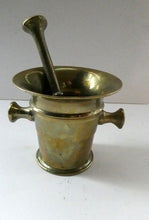 Load image into Gallery viewer, Antique VICTORIAN Pharmacy Heavy Solid Brass Mortar And Pestle 
