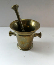 Load image into Gallery viewer, Antique VICTORIAN Pharmacy Heavy Solid Brass Mortar And Pestle 
