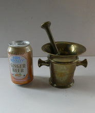 Load image into Gallery viewer, Antique VICTORIAN Pharmacy Heavy Solid Brass Mortar And Pestle 
