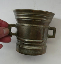 Load image into Gallery viewer, Antique Pharmacy Heavy Solid Brass Mortar And Pestle (B). Dated 1825
