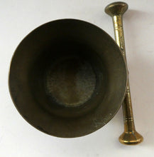 Load image into Gallery viewer, Antique Pharmacy Heavy Solid Brass Mortar And Pestle (B). Dated 1825
