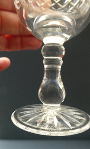 1950s Edinburgh Crystal Tall Small Wine Glasses. BRAEMAR Pattern . 5 1/2 inches