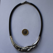 Load image into Gallery viewer, Vintage 1970s DANISH Necklace Jacob Hull Brtualitst Silver Plate Necklace for B+D (Buch &amp; Deichmann)
