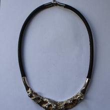 Load image into Gallery viewer, Vintage 1970s DANISH Necklace Jacob Hull Brtualitst Silver Plate Necklace for B+D (Buch &amp; Deichmann)
