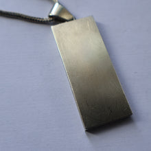 Load image into Gallery viewer, 1970s Vintage "RH" Sterling Silver Ingot PENDANT &amp; Thick Snake CHAIN. Hallmarked Edinburgh 1979
