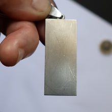 Load image into Gallery viewer, 1970s Vintage "RH" Sterling Silver Ingot PENDANT &amp; Thick Snake CHAIN. Hallmarked Edinburgh 1979
