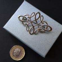 Load image into Gallery viewer, Vintage 1970s OLA GORIE Scottish Silver TUDOR DESIGN Brooch
