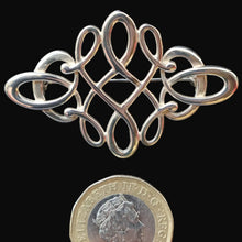 Load image into Gallery viewer, Vintage 1970s OLA GORIE Scottish Silver TUDOR DESIGN Brooch

