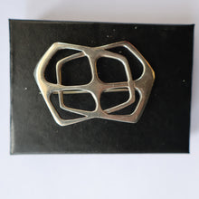 Load image into Gallery viewer, RARE 1960s OLA GORIE Scottish Silver Abstract / Geometric Brooch. Early O.LA Mark
