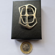 Load image into Gallery viewer, RARE 1960s OLA GORIE Scottish Silver Abstract / Geometric Brooch. Early O.LA Mark
