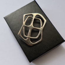 Load image into Gallery viewer, RARE 1960s OLA GORIE Scottish Silver Abstract / Geometric Brooch. Early O.LA Mark
