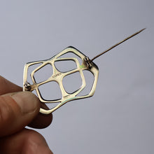 Load image into Gallery viewer, RARE 1960s OLA GORIE Scottish Silver Abstract / Geometric Brooch. Early O.LA Mark
