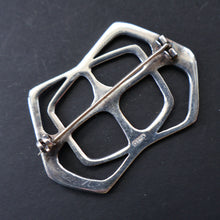 Load image into Gallery viewer, RARE 1960s OLA GORIE Scottish Silver Abstract / Geometric Brooch. Early O.LA Mark
